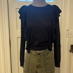 Rebecca Minkoff side ruffle sweater